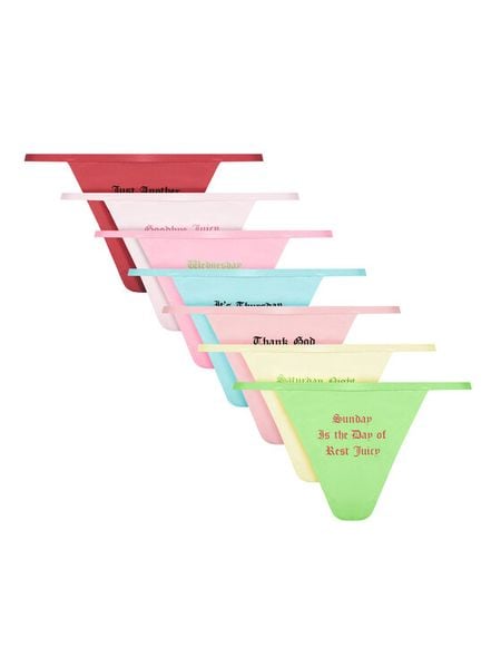 Juicy Couture Komplet stringów JCTTH225955 Kolorowy. Komplety bielizny Juicy Couture, bez wzorów, z syntetyku. Za 169,99 zł.