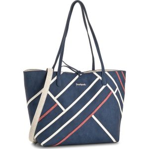 Torebka DESIGUAL - 18SAXP37 5000. Niebieskie shopper bag marki Desigual, ze skóry ekologicznej. W wyprzedaży za 229,00 zł.