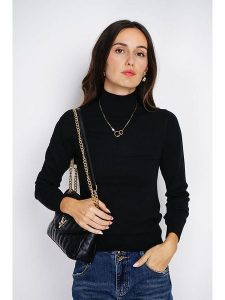 ASSUILI Golf w kolorze czarnym rozmiar: 36. Czarne golfy Assuili, bez wzorów, z kaszmiru. Za 100,75 zł.