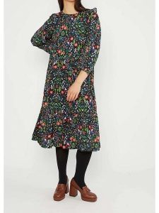 Blutsgeschwister Sukienka "Naughty but True amusement" ze wzorem rozmiar: L. Sukienki Blutsgeschwister, na imprezę, l, bez wzorów, z bawełny, klasyczne, bez kołnierzyka, bez ramiączek, midi, rozkloszowane. Za 291,45 zł.