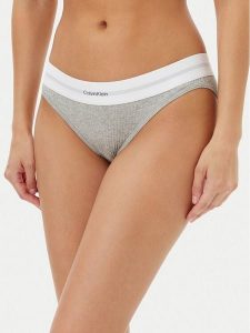 Calvin Klein Underwear Figi klasyczne LV00QF8022 Szary. Szare figi Calvin Klein Underwear, bez wzorów, z bawełny. Za 79,99 zł.