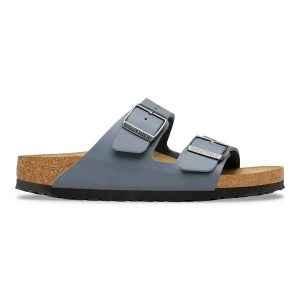 BIRKENSTOCK Arizona BF Basalt Gray Klapki damskie. Szare klapki Birkenstock, bez wzorów, z materiału, bez obcasa. Za 349,99 zł.