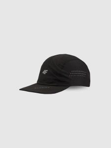 4F Czapka do biegania uniseks - czarna S/M (58cm). Czarne czapki 4f, bez wzorów, z materiału. Za 99,99 zł.