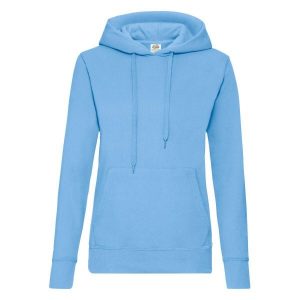 Bluza Damska Z Kapturem. Niebieskie bluzy FRUIT OF THE LOOM, s, bez wzorów, z kapturem. Za 104,99 zł.