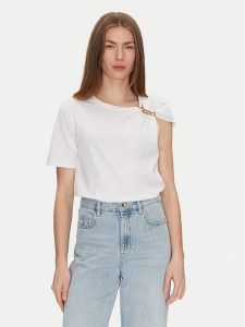 TWINSET T-Shirt 251TP2640 Biały Regular Fit. Białe t-shirty Twinset, m, bez wzorów, z bawełny, bez kołnierzyka, bez ramiączek. Za 259,99 zł.