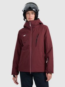 4F Kurtka narciarska w kolorze czerwonym rozmiar: M. Czerwone kurtki sportowe 4f, m, bez wzorów, bez kaptura, narciarskie. Za 351,59 zł.