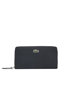 Lacoste Portfel NF2900PK Czarny. Czarne portfele Lacoste, bez wzorów, ze skóry. Za 429,99 zł.