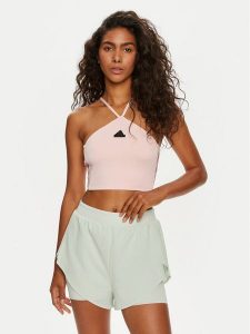 Adidas Top Tiro Cut 3-Stripes Summer IX3504 Różowy Slim Fit. Czerwone topy ADIDAS, l, bez wzorów, z syntetyku, bez kołnierzyka, bez ramiączek. Za 99,99 zł.