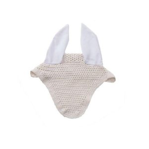 Czapka na muchy z elastyczną ochroną uszu Kavalkade Easy. Białe czapki KAVALKADE, bez wzorów, sportowe. Za 123,50 zł.