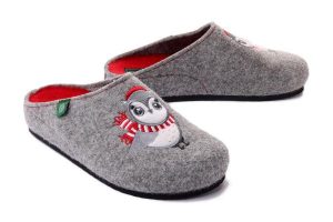 DR. BRINKMANN 320152-91 hellgrau, kapcie damskie. Szare kapcie Dr. Brinkmann, bez wzorów. Za 249,90 zł.