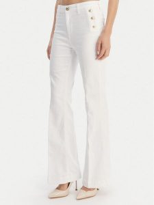 Liu Jo Jeansy UA6162 T456A Biały Flare Fit. Białe jeansy Liu Jo, bez wzorów, z bawełny. Za 622,99 zł.