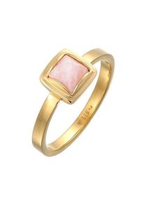 Elli PREMIUM Damski Soliter Piramida z różowym kwarcem w pozłacanym srebrze 925 Sterling Silver Pierścionki 1 ct. Czerwone pierścionki Elli PREMIUM, z kwarcem, pozłacane. Za 328,99 zł.
