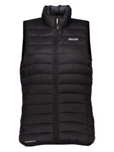 Regatta Kamizelka pikowana "Marizion" w kolorze czarnym rozmiar: 36. Czarne kamizelki Regatta, bez wzorów, bez kołnierzyka, bez ramiączek, bez kaptura. Za 130,99 zł.