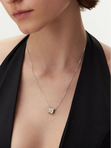 Guess Naszyjnik JUBN05 170JW Srebrny. Szare naszyjniki Guess, metalowe. Za 179,99 zł.