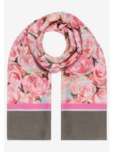 More & More Szal w kolorze jasnoróżowo-szarobrązowym rozmiar: onesize. Brązowe szaliki More & More, bez wzorów, z materiału. Za 34,99 zł.