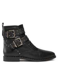 Ted Baker Botki 240956 Czarny. Czarne botki Ted Baker, bez wzorów, ze skóry, bez obcasa, na płaskiej podeszwie, bez zapięcia. Za 539,99 zł.