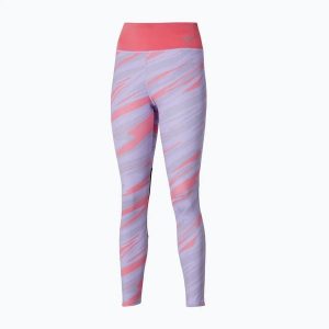 Legginsy do biegania damskie Mizuno 7/8 Printed. Fioletowe legginsy Mizuno, bez wzorów, z elastanu, długie. Za 179,99 zł.