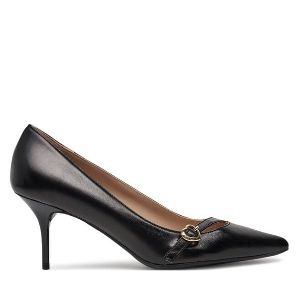 Szpilki LOVE MOSCHINO. Czarne szpilki LOVE MOSCHINO, bez wzorów, bez obcasa. Za 629,99 zł.