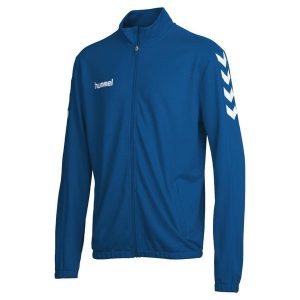 Bluza sportowa dla dorosłych Hummel Core Poly Jacket. Niebieskie bluzy Hummel, s, bez wzorów, bez kaptura. Za 89,00 zł.