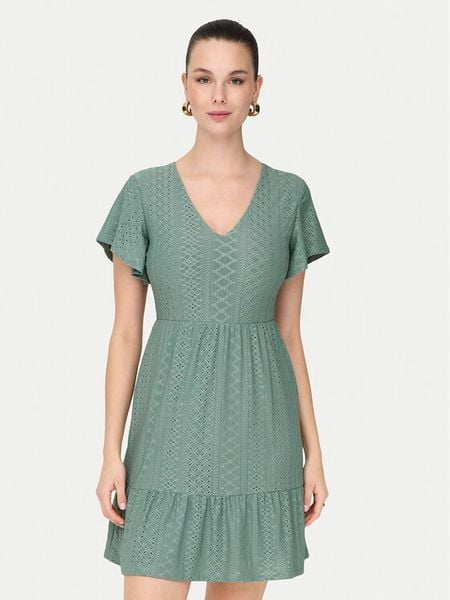 ONLY Sukienka codzienna 15289687 Zielony Regular Fit. Zielone kombinezony ONLY, l, bez wzorów, z syntetyku, bez kołnierzyka, bez ramiączek. Za 79,99 zł.