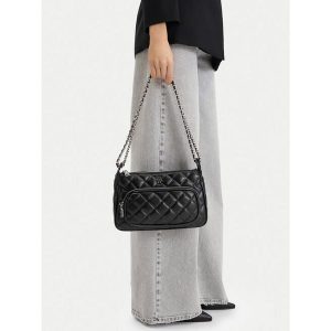 Torebka Badura. Czarne torebki klasyczne Badura, bez wzorów, bez dodatków. Za 249,99 zł.