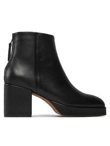 Balagan Botki Elton Czarny. Czarne botki Balagan, bez wzorów, ze skóry, bez obcasa, na słupku, bez zapięcia. Za 489,99 zł.