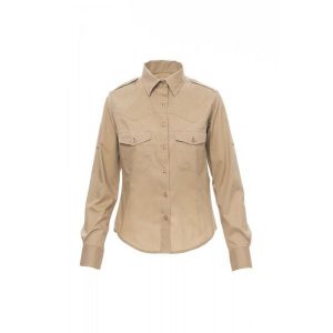Koszula damska Payper Trophy. Brązowe koszule PAYPER WEAR, bez wzorów, bez kołnierzyka, bez ramiączek. Za 159,50 zł.