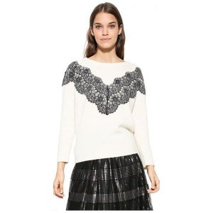 Desigual Panie Sweter Jers Saruka 17Wwjfa7 1001 (Rozmiar S). Swetry klasyczne marki Desigual. W wyprzedaży za 252,00 zł.