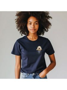 WOOOP Koszulka "Pocket Sloth" w kolorze granatowym rozmiar: XL. Niebieskie bluzki Wooop, xl, bez wzorów, bez kołnierzyka, bez ramiączek. Za 83,42 zł.