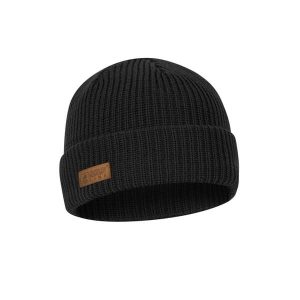 Czapka zimowa Helikon-Tex Wanderer Cap - black. Czarne czapki HELIKON-TEX, bez wzorów, z materiału. Za 107,79 zł.