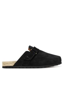 Manebi Espadryle K 1.0 B0 Czarny. Czarne espadryle Manebi, bez wzorów, ze skóry, bez obcasa. Za 429,99 zł.