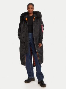 Alpha Industries Parka 198013 Czarny Regular Fit. Czarne płaszcze Alpha Industries, m, bez wzorów, z syntetyku, bez kaptura. Za 849,00 zł.