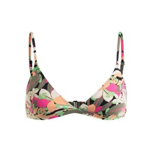 Trójkątny stanik bikini PRINTED BEACH CLASSICS Czarny Kobiety. Czarne bikini Roxy, bez wzorów, z elastanu. Za 129,00 zł.