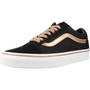 Buty VANS OLD SKOOL MTLC Czarny. Czarne trampki Vans, bez wzorów, ze skóry, bez zapięcia. Za 405,18 zł.