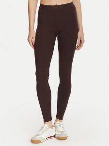 Guess Legginsy V6YB23 K4666 Brązowy ciemny Slim Fit. Brązowe legginsy Guess, z aplikacjami. Za 264,99 zł.