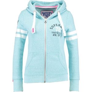 Superdry Bluza rozpinana bolt teal snowy. Bluzy marki Superdry. W wyprzedaży za 350,10 zł.
