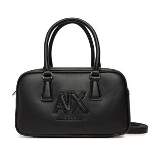 Torebka Armani Exchange. Czarne torebki klasyczne Armani Exchange, bez wzorów, bez dodatków. Za 569,99 zł.