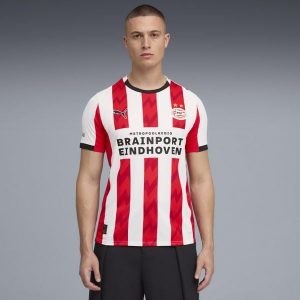 Koszulka piłkarska oficjalna Puma PSV Eindhoven 25/26 domowa. Bluzki Puma, xl, bez wzorów, z materiału, sportowe, bez kołnierzyka, bez ramiączek. Za 339,99 zł.