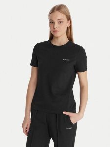 Guess T-Shirt V6RI07 J1314 Czarny Regular Fit. Czarne t-shirty Guess, s, z aplikacjami, z bawełny, bez kołnierzyka, bez ramiączek. Za 159,99 zł.