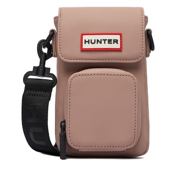 Torebka Hunter. Czerwone listonoszki Hunter, bez wzorów, bez dodatków. Za 99,99 zł.