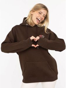 Zwillingsherz Bluza "Lima" w kolorze brązowym rozmiar: L/XL. Brązowe bluzy Zwillingsherz, l, bez wzorów, z kapturem. Za 215,71 zł.