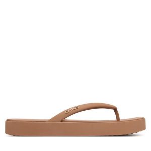 Japonki Crocs. Białe klapki Crocs, bez wzorów, bez obcasa. Za 179,99 zł.