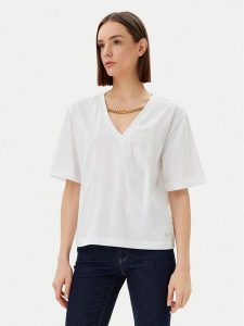 Marciano Guess T-Shirt 5GGI03 6298A Biały Regular Fit. Białe t-shirty Marciano Guess, xl, z aplikacjami, z bawełny, bez kołnierzyka, bez ramiączek. Za 199,99 zł.