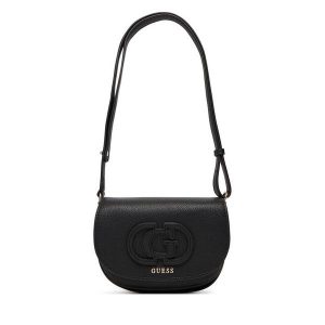 Torebka Guess. Czarne listonoszki Guess, z aplikacjami, bez dodatków. Za 379,99 zł.