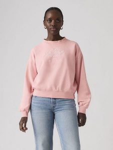Levi's Bluza w kolorze jasnoróżowym rozmiar: M. Różowe bluzy Levi's®, m, bez wzorów, z bawełny, bez kaptura. Za 179,95 zł.