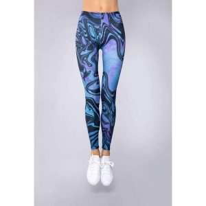Legginsy sportowe damskie DEEP TRIP Wave. Niebieskie legginsy DEEP TRIP, bez wzorów. Za 179,00 zł.