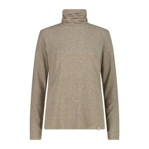 Bluzka damska z szerokim dekoltem w kształcie łódki CMP. Brązowe swetry klasyczne CMP, na zimę, bez kołnierzyka. Za 192,00 zł.