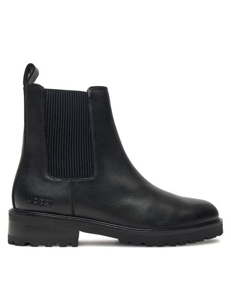 JOOP! Sztyblety 4140007708 Czarny. Czarne botki JOOP!, bez wzorów, ze skóry, bez obcasa, na płaskiej podeszwie, bez zapięcia. Za 279,00 zł.