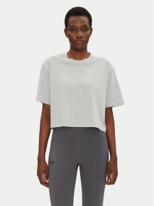 Under Armour T-Shirt Rival 1389721 Szary Loose Fit. Szare t-shirty Under Armour, m, bez wzorów, z bawełny, bez kołnierzyka, bez ramiączek. Za 59,99 zł.
