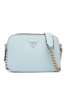 Guess Torebka Noelle II HWZG96 72140 Niebieski jasny. Niebieskie torebki wieczorowe Guess, z aplikacjami, ze skóry, bez dodatków. Za 549,99 zł.